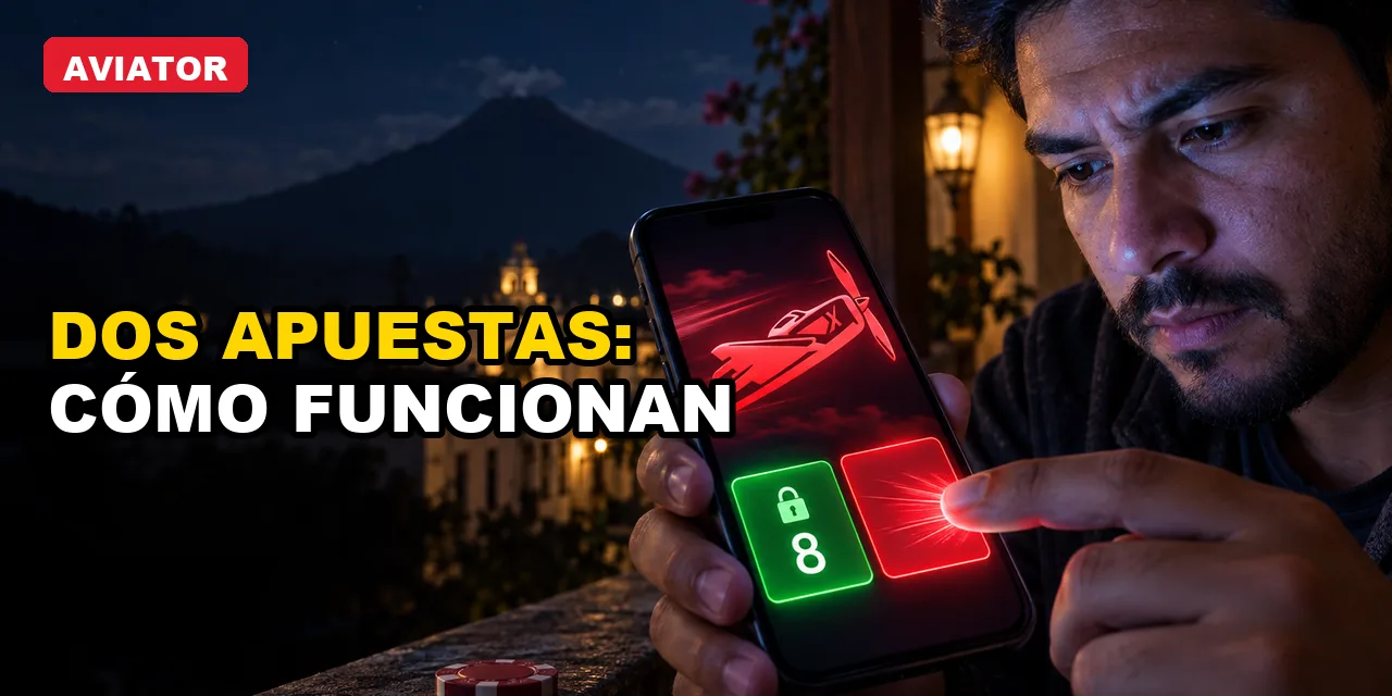 Aviator con dos apuestas: memo rápido para entenderlas en Guatemala