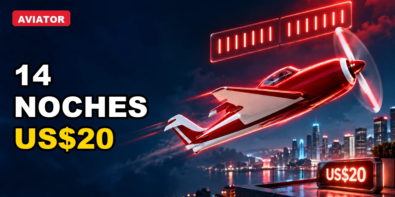 Catorce noches jugando Aviator con US$20 de tope