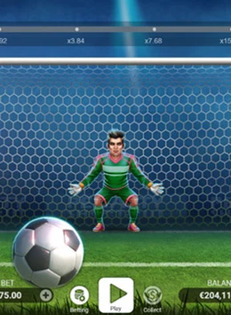 Portada de Penalty Shoot-Out, juego penalty de Evoplay disponible en 1win