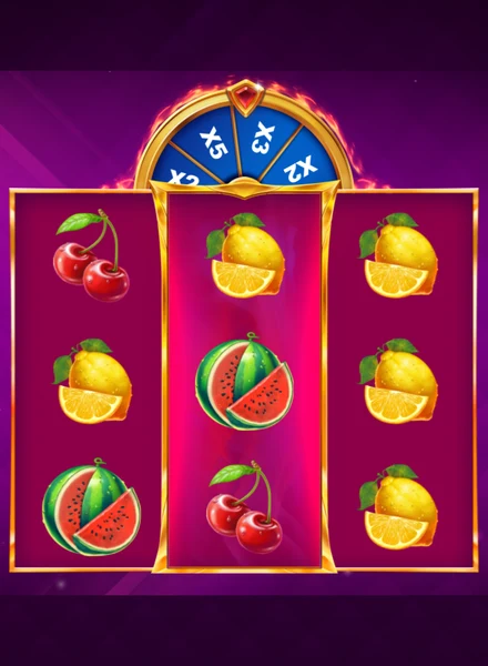 Portada de 9 Hot Fruits Stick and Spin 3x3, juego crash disponible en 1win