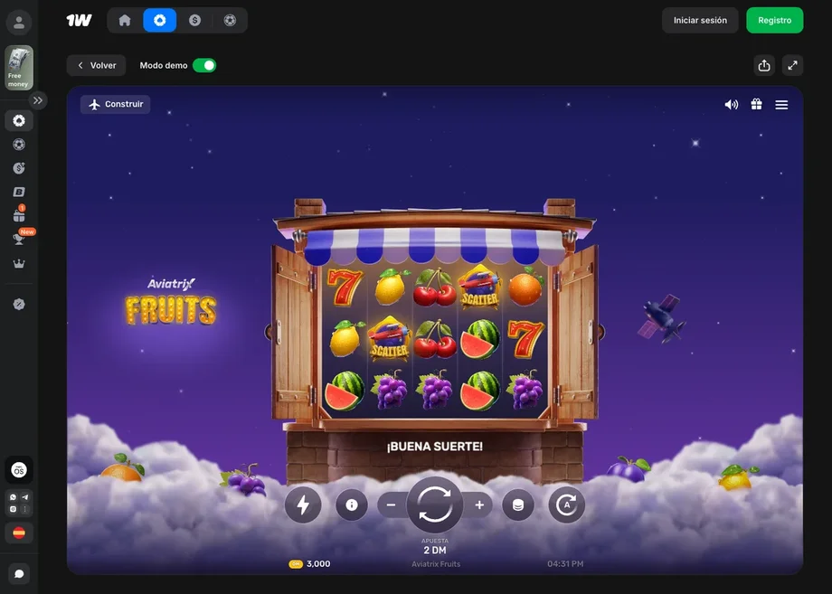 Captura de juego de Aviatrix Fruits, tragamonedas de Aviatrix disponible en 1win