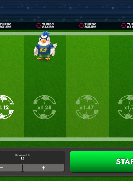 Portada de Chicken Goal, juego crash disponible en 1win