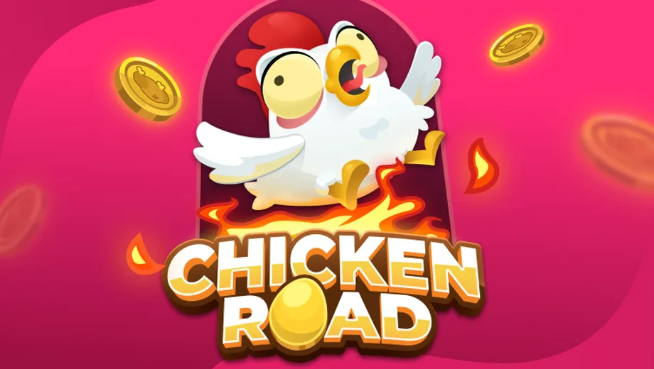 Banner de Chicken Road, juego crash de InOut Games disponible en 1win