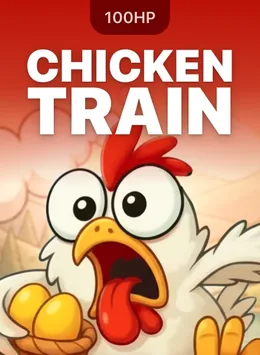 Portada de Chicken Train, juego crash de 100HP Gaming disponible en 1win