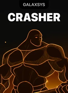 Portada de Crasher, juego crash de Galaxsys disponible en 1win