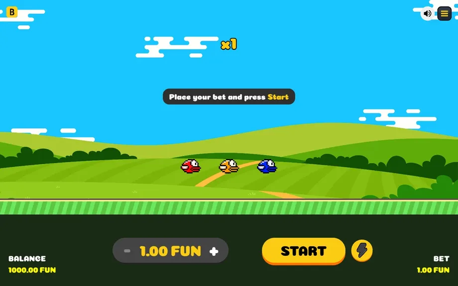 Captura de juego de Lucky Birds, juego crash de BGaming disponible en 1win