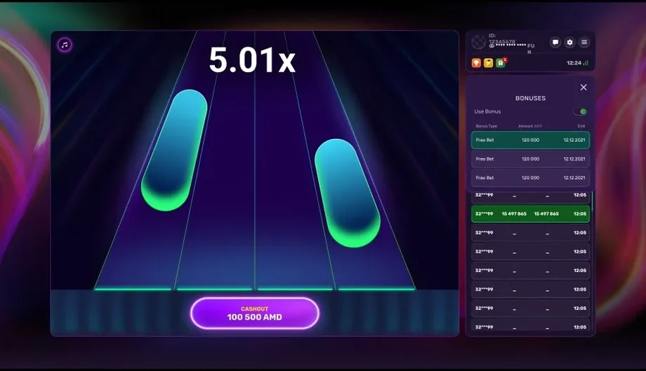 Captura de juego de Play Me, juego crash de Galaxsys disponible en 1win