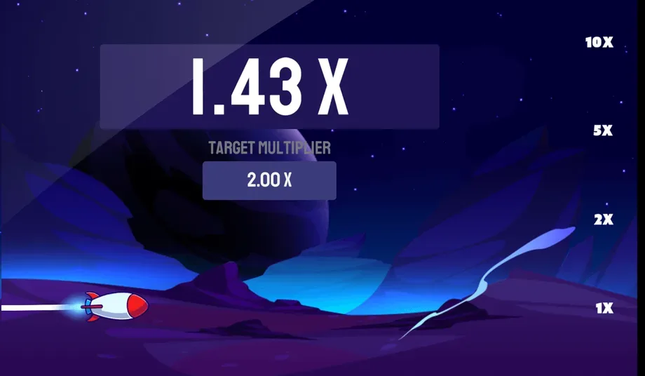 Captura de juego de Speed Crash, juego crash de Hacksaw Gaming disponible en 1win