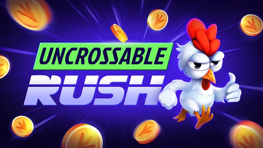 Banner de Uncrossable Rush, juego crash de Evoplay disponible en 1win