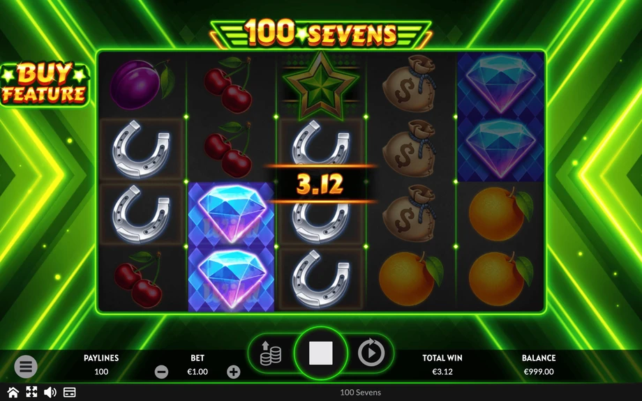 Captura del juego 100 Sevens, tragamonedas de Apparat disponible en 1win