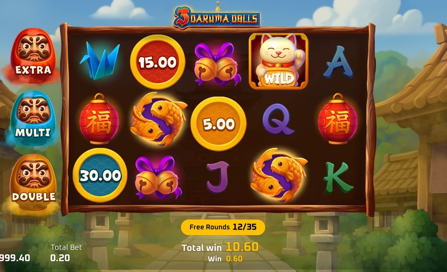 Captura del juego 3 Daruma Dolls, tragamonedas de PopiPlay disponible en 1win