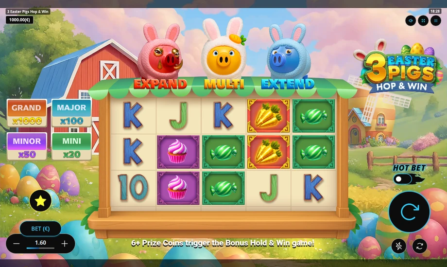 Captura del juego 3 Easter Pigs - Hop and Win, tragamonedas de Gaming Corps disponible en 1win