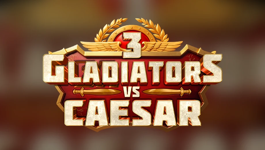 Banner de 3 Gladiators vs Caesar, tragamonedas de Yggdrasil disponible en 1win