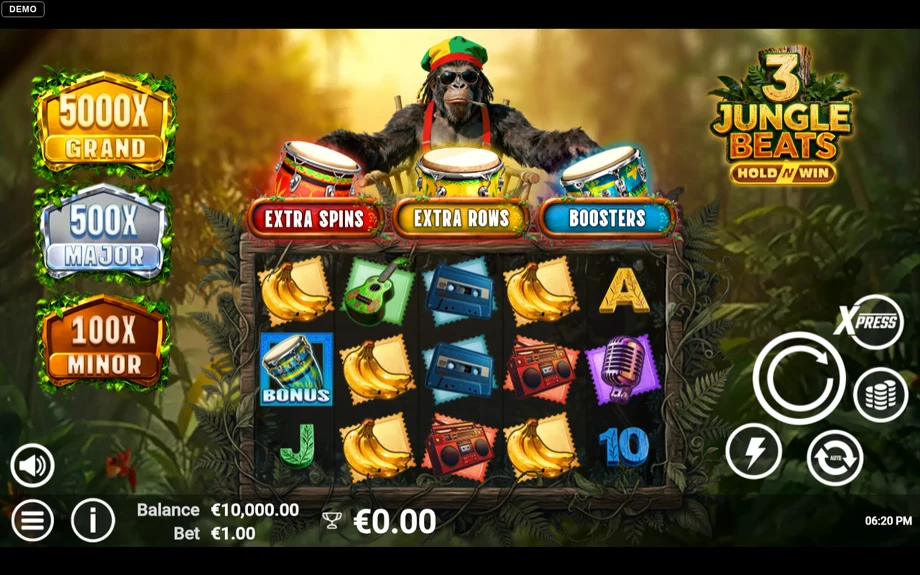 Captura del juego 3 Jungle Beats, tragamonedas de AvatarUX disponible en 1win