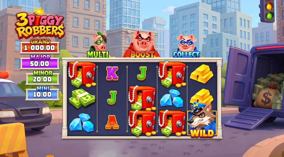 Captura del juego 3 Piggy Robbers, tragamonedas de GameBeat disponible en 1win
