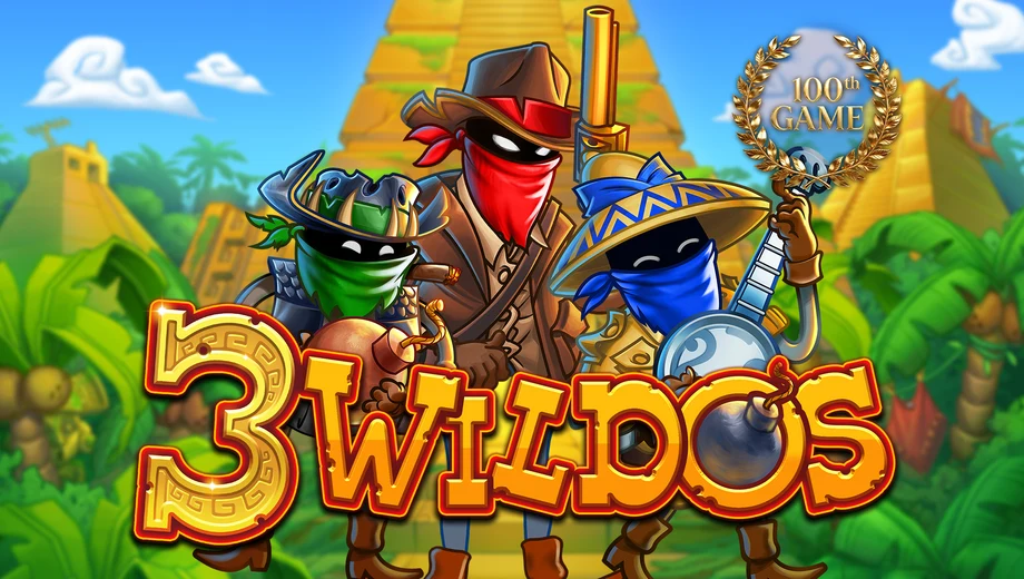 Banner de 3 Wildos, tragamonedas de Thunderkick disponible en 1win