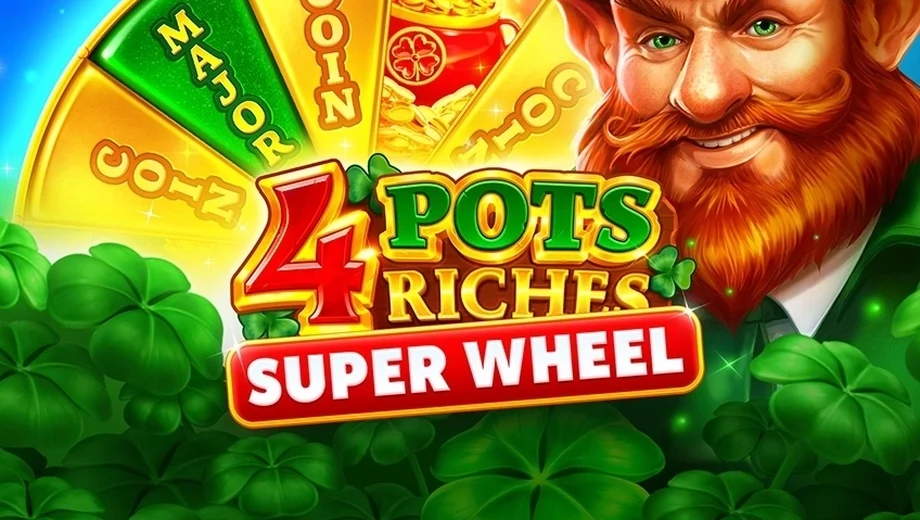 Banner de 4 Pots Riches: Super Wheel, tragamonedas de Playson disponible en 1win