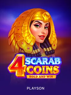 4 Scarab Coins: Hold and Win, tragamonedas de Playson en 1win