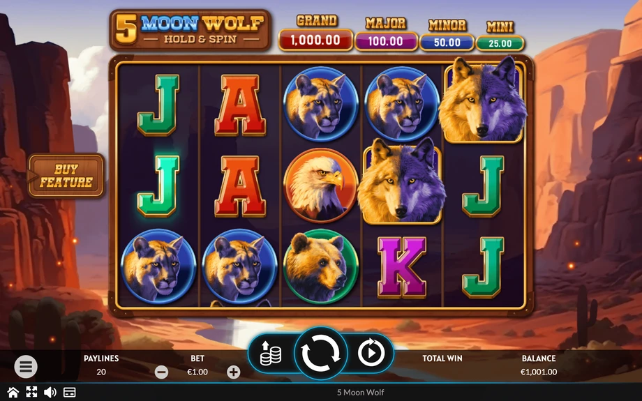 Captura del juego 5 Moon Wolf, tragamonedas de Apparat disponible en 1win