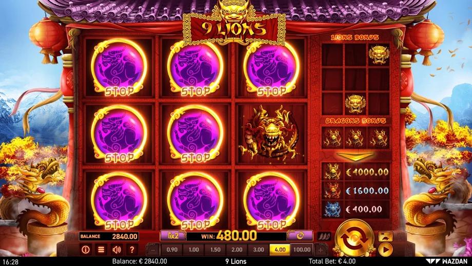 Captura del juego 9 Lions, tragamonedas de VoltEnt disponible en 1win