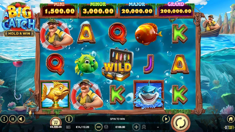 Captura del juego A Big Catch - Hold & Win, tragamonedas de Betsoft disponible en 1win