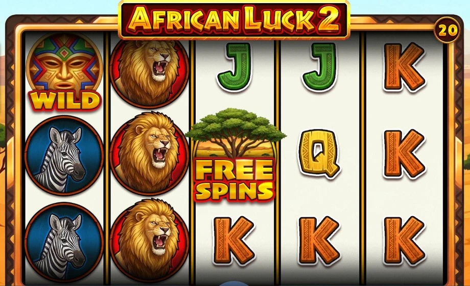 Captura del juego African Luck 2, tragamonedas de Retro Gaming disponible en 1win