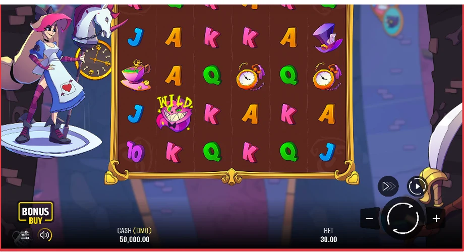 Captura del juego Alice: Hole of Madness, tragamonedas de Pixmove disponible en 1win