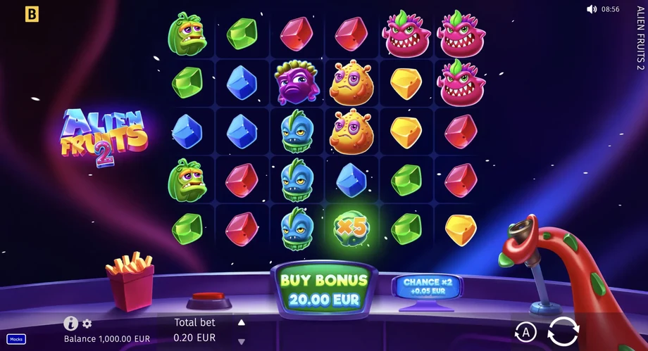Captura del juego Alien Fruits 2, tragamonedas de BGaming disponible en 1win