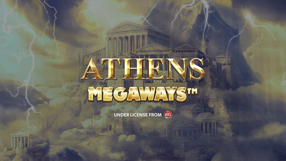 Banner de Athens Megaways, tragamonedas de Red Tiger disponible en 1win