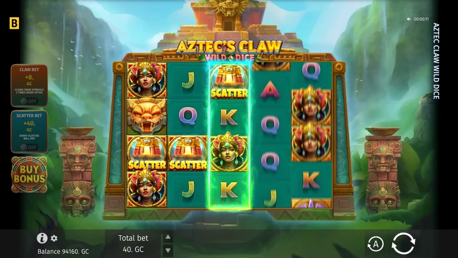 Captura del juego Aztec's Claw Wild Dice, tragamonedas de BGaming disponible en 1win