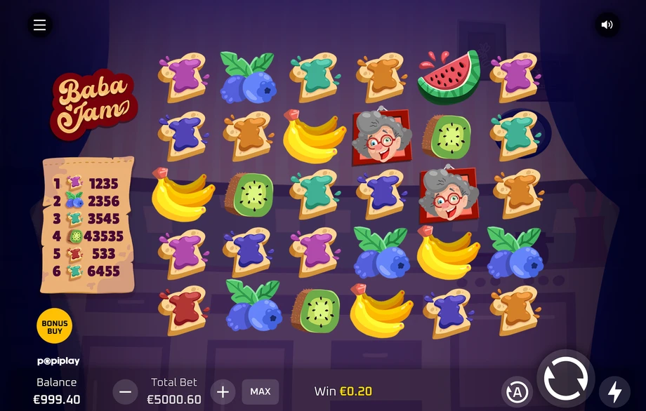 Captura del juego Baba Jam, tragamonedas de PopiPlay disponible en 1win