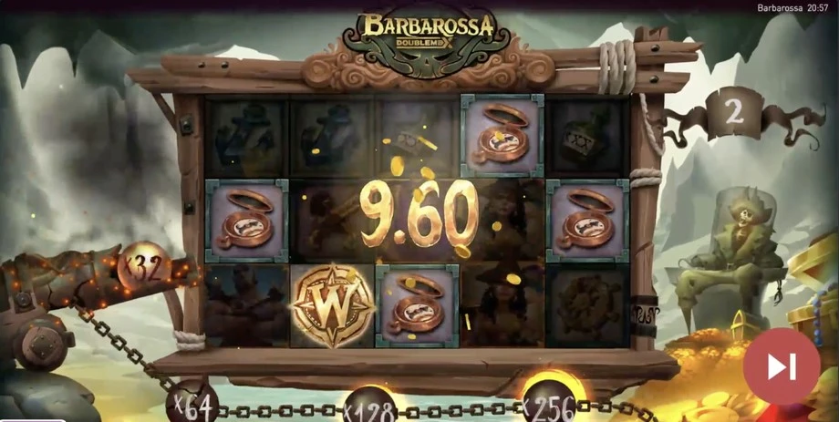 Captura del juego Barbarossa DoubleMax, tragamonedas de Yggdrasil disponible en 1win