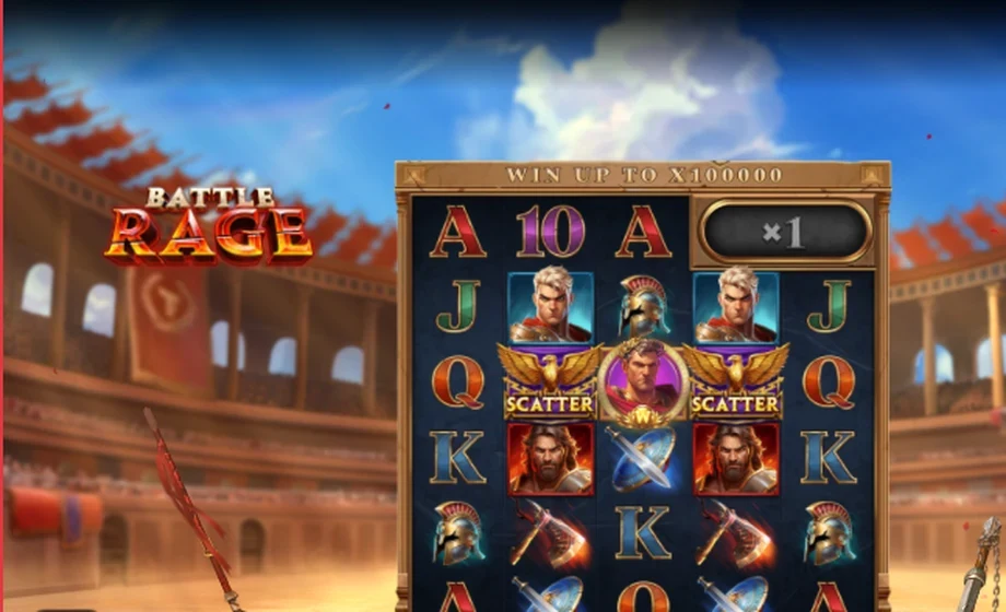 Captura del juego Battle Rage, tragamonedas de True Labs disponible en 1win