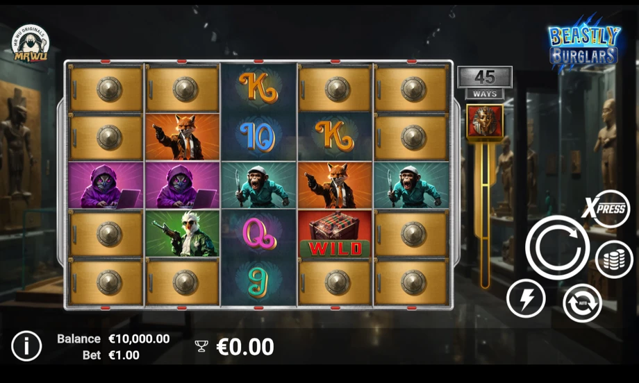 Captura del juego Beastly Burglars, tragamonedas de AvatarUX disponible en 1win