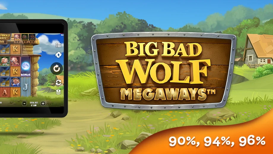Banner de Big Bad Wolf Megaways, tragamonedas de Quickspin disponible en 1win