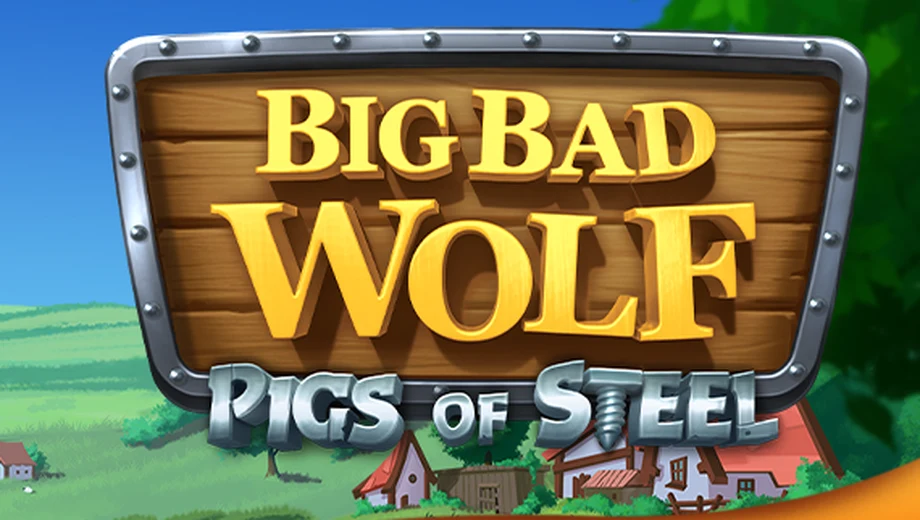 Banner de Big Bad Wolf: Pigs of Steel, tragamonedas de Quickspin disponible en 1win
