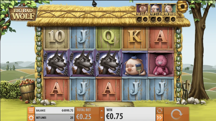 Captura del juego Big Bad Wolf, tragamonedas de Quickspin disponible en 1win