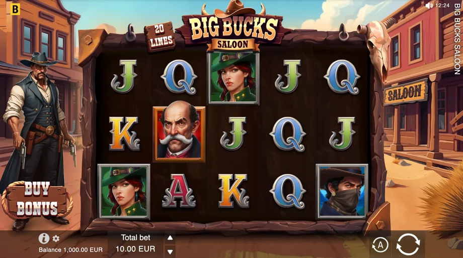 Captura del juego Big Bucks Saloon, tragamonedas de BGaming disponible en 1win