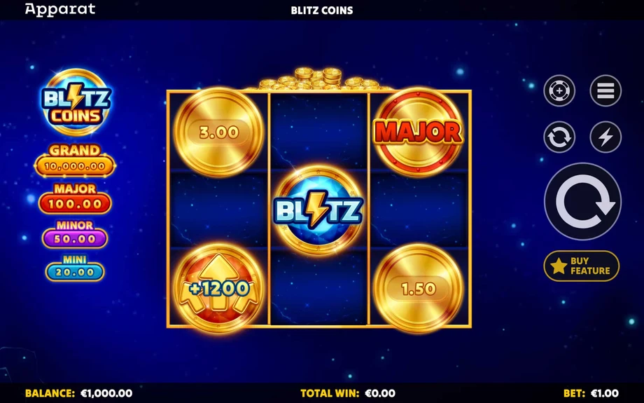 Captura del juego Blitz Coins, tragamonedas de Apparat disponible en 1win