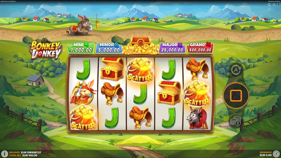 Captura del juego Bonkey Donkey, tragamonedas de Mancala disponible en 1win