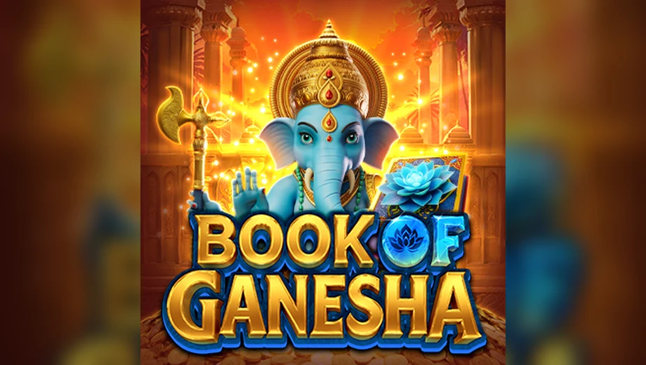 Banner de Book of Ganesha, tragamonedas de Endorphina disponible en 1win