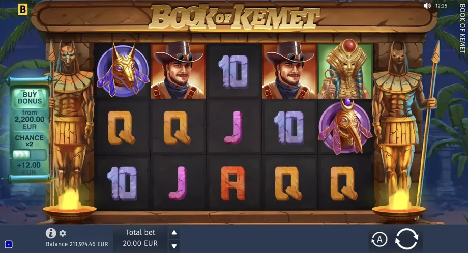 Captura del juego Book of Kemet, tragamonedas de BGaming disponible en 1win
