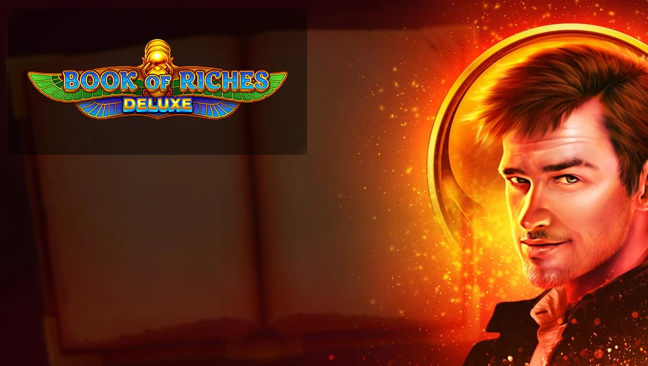 Banner de Book Of Riches Deluxe, tragamonedas de RubyPlay disponible en 1win