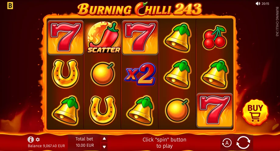 Captura del juego Burning Chilli 243, tragamonedas de BGaming disponible en 1win