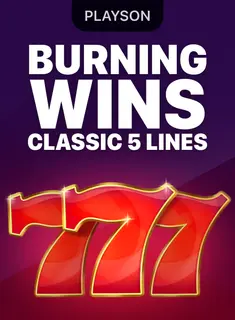 Burning Wins: classic 5 lines, tragamonedas de Playson en 1win