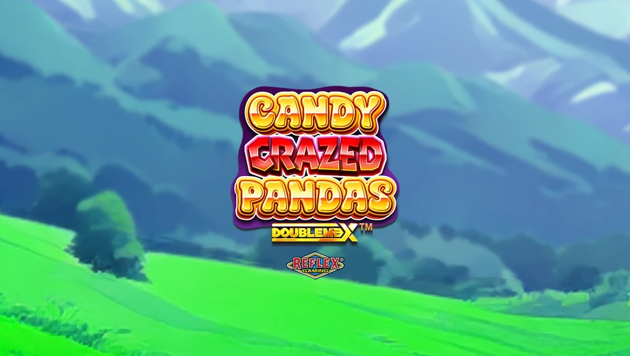 Banner de Candy Crazed Pandas DoubleMax, tragamonedas de Yggdrasil disponible en 1win