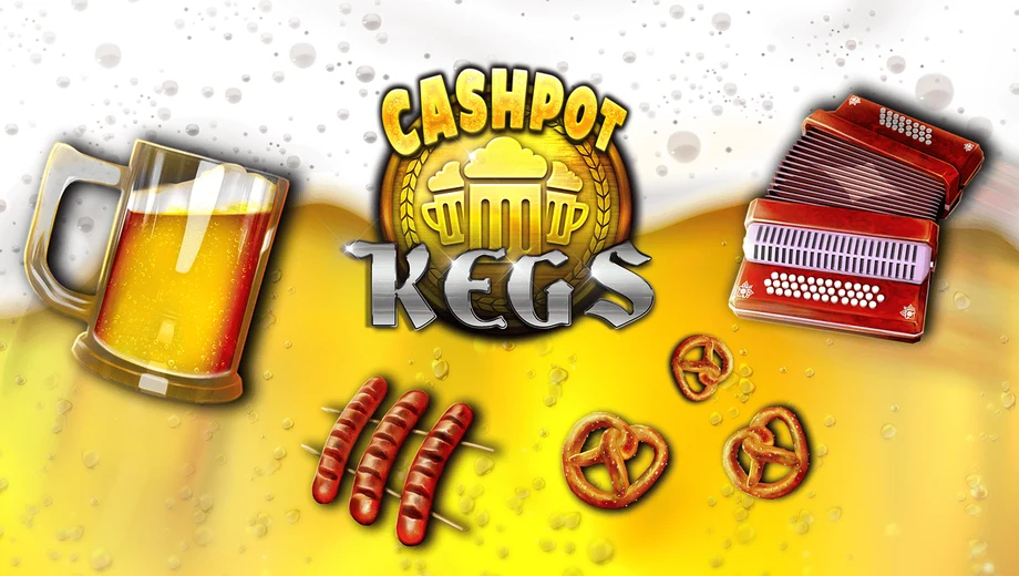 Banner de Cashpot Kegs Megaways, tragamonedas de Kalamba disponible en 1win