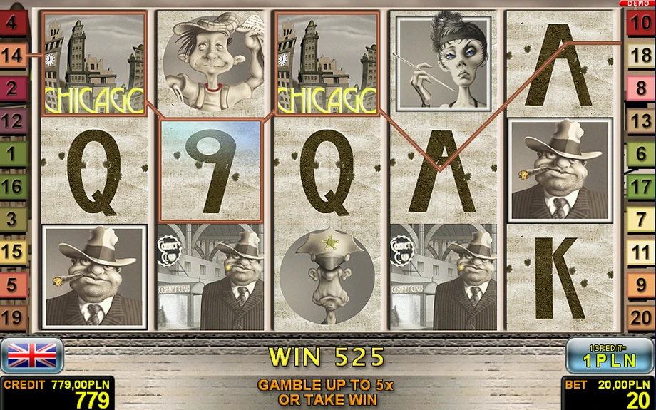 Captura del juego Chicago, tragamonedas de Novomatic disponible en 1win