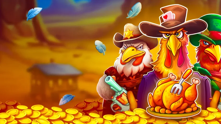 Banner de Chicken Rush, tragamonedas de BGaming disponible en 1win
