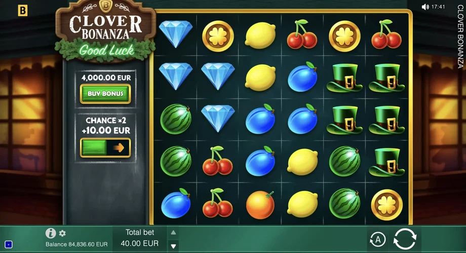 Captura del juego Clover Bonanza, tragamonedas de BGaming disponible en 1win